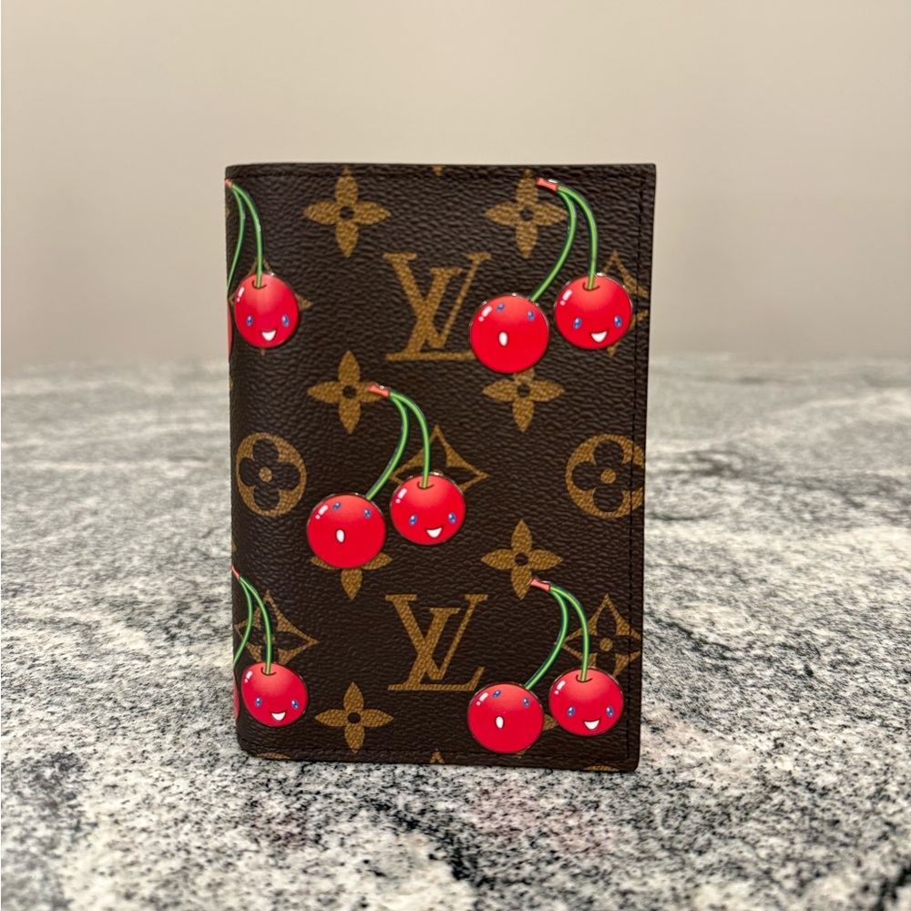 Louis Vuitton x Murakami Cherry passport holder